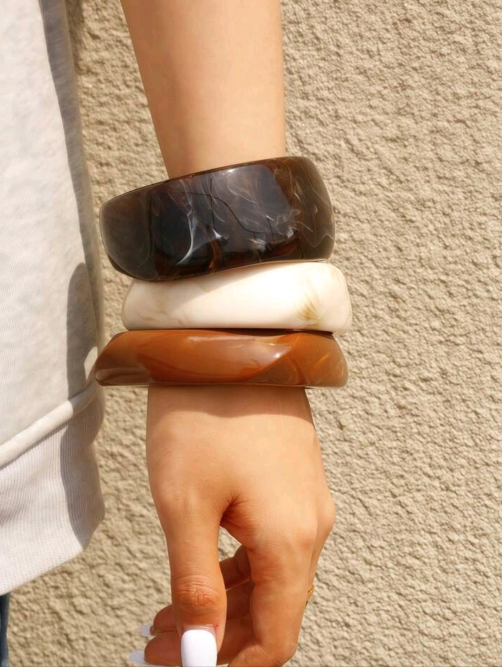 Set Of 3 Acrylic Bracelets